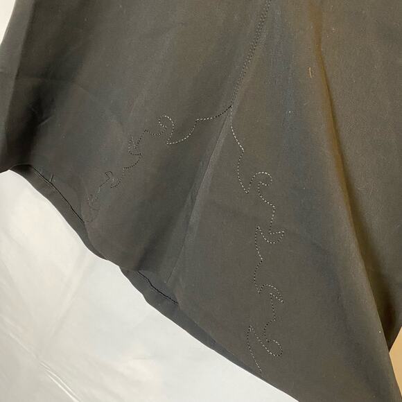 Diab'less Vintage From France Classic Black A-line Embroidered Midi Skirt - Picture 11 of 14